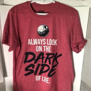 MAD Engine Star Wars Death Star Dark Side Life T Shirt Red Size M A2